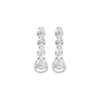 Jacques Lemans SE-O210A Damen Ohrringe Ohrstecker Sterlingsilber mit White Topaz